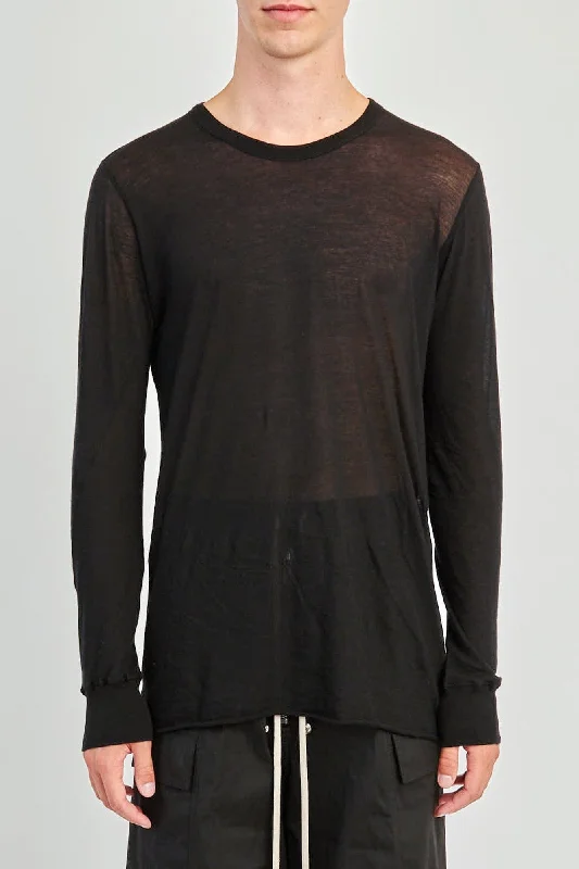 Metal Button Jeans for Classic -Rick Owens Basic LS T in Black