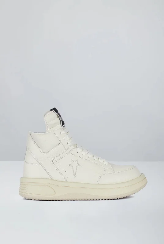 Work Jeans for Tough Jobs -Rick Owens DRKSHDW x Converse Turbowpn in White/White