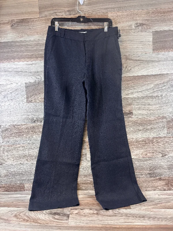 Vintage high-waisted pants for nostalgic wardrobe charm -Pants Linen By Old Navy In Black, Size: 8