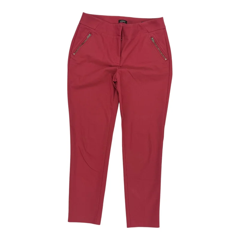 Slim-fit dress pants for sharp evening events -Pants Chinos & Khakis By Loft In Red, Size:4