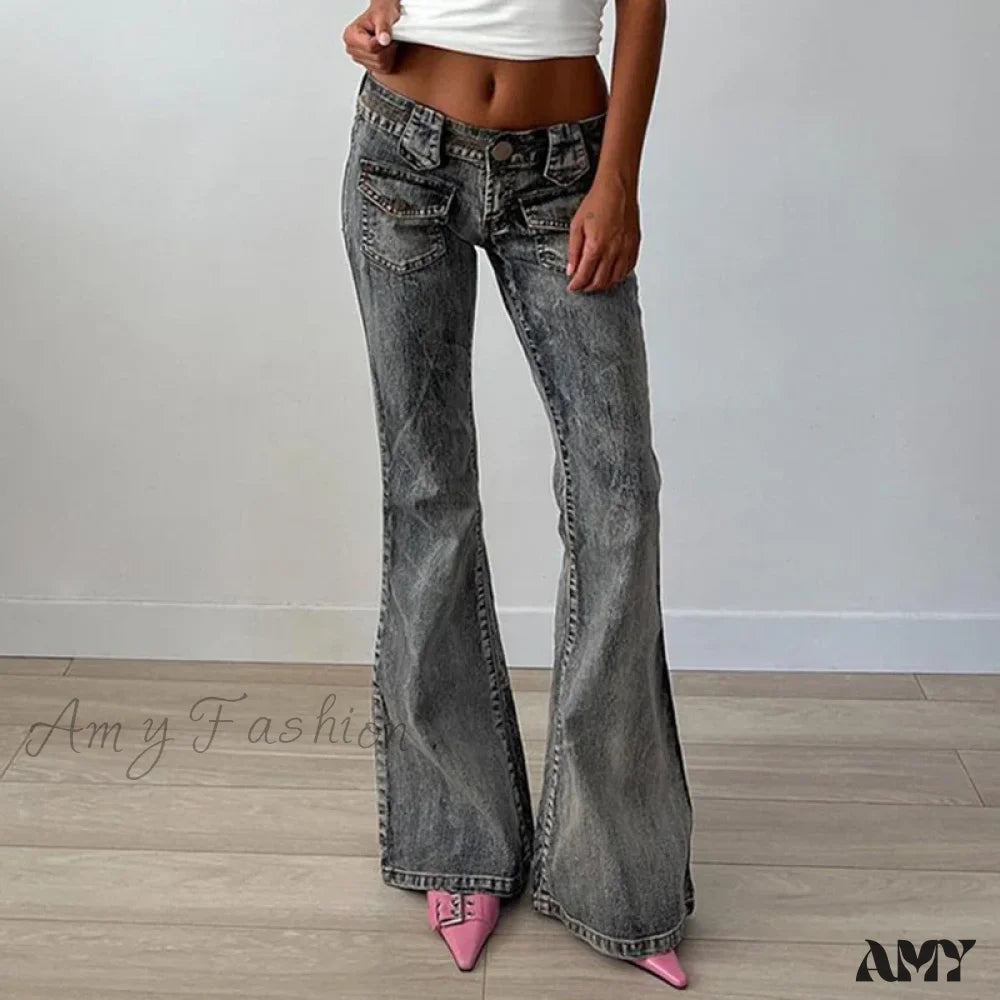 Travel Jeans for On-the-go -Chic Slim Elegant Vintage Distressed Stylish Modern Flared Trendy Comfortable Jean