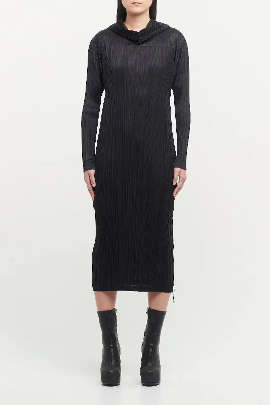 Yoga Jeans for Stretch -Pleats Please Issey Miyake MC September Dress in Black