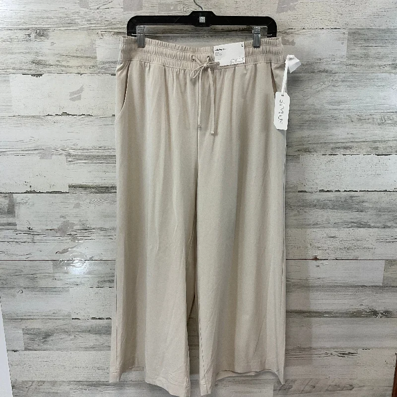 Classic wool pants for cold weather elegance -Pants Cropped By Stylus In Cream, Size: L