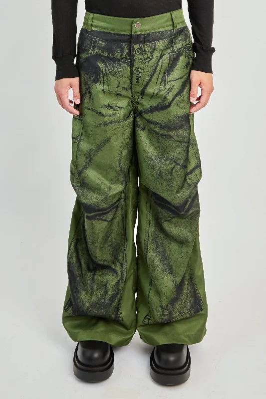 A-line Skirt Jeans for Grace -Jean Paul Gaultier Nylon Printed Cargo Pant