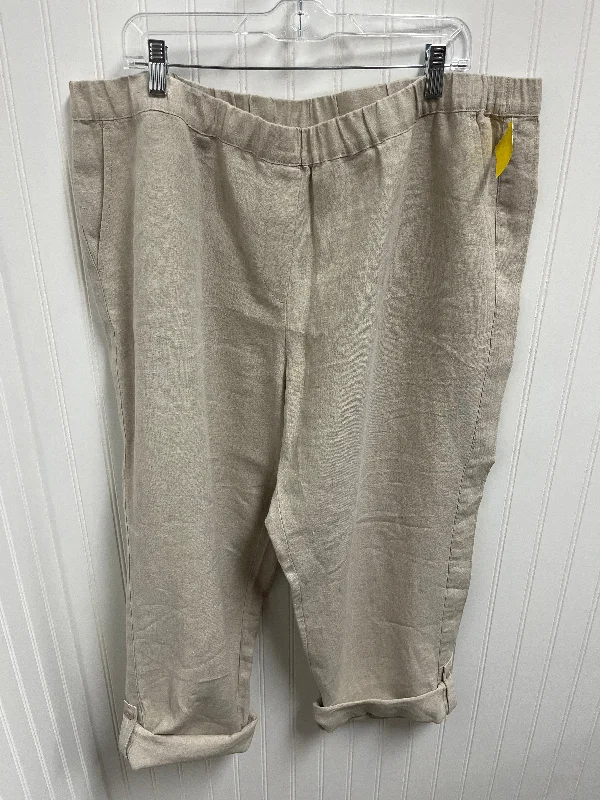 Tactical cargo pants for outdoor survival needs -Pants Linen By Pure Jill In Beige, Size: 26