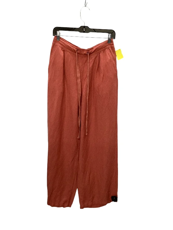 Warm flannel pants for chilly morning lounging -Pants Wide Leg By A New Day In Orange, Size: M