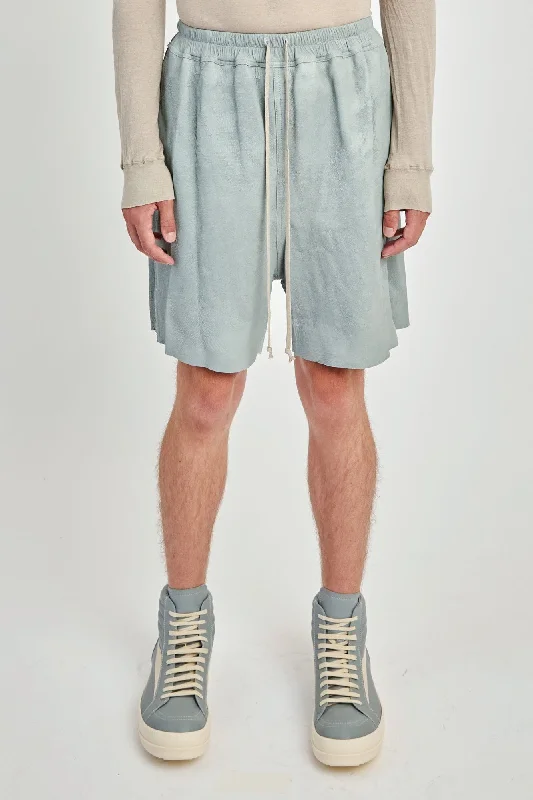 Stonewashed Jeans for Softness -Rick Owens Leather Boxers in Pale Blue