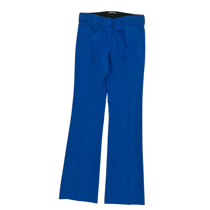 Designer leather pants for high-fashion nightwear -Pants Chinos & Khakis By Express In Blue, Size:0