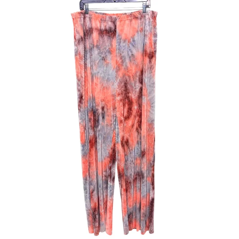 Lightweight jogger pants for summer evening strolls -Pants Wide Leg By Boohoo Boutique In Orange, Size: 3x