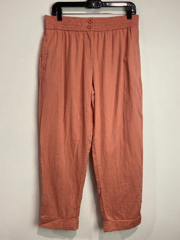 Versatile black pants for any occasion pairing -Pants Cargo & Utility By Loft In Peach, Size: M