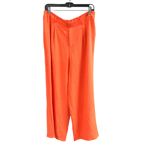 Quick-dry pants for active sports enthusiasts -Pants Wide Leg By Adrienne Vittadini In Orange, Size: Xl