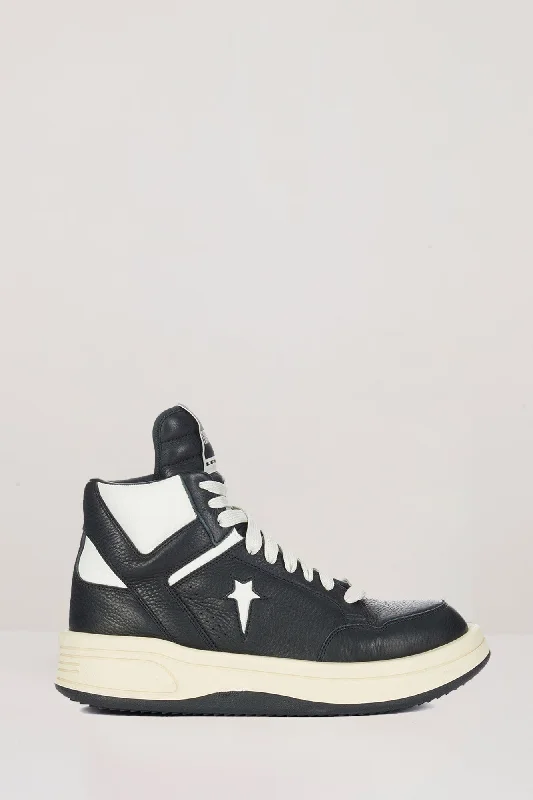 Fringed Jeans for Western -Rick Owens DRKSHDW  X CONVERSE Turbowpn in Black/Natural