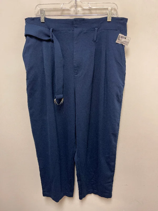 Stretch corduroy pants for cozy fall fashion -Pants Dress By Lauren By Ralph Lauren In Navy, Size: Xl