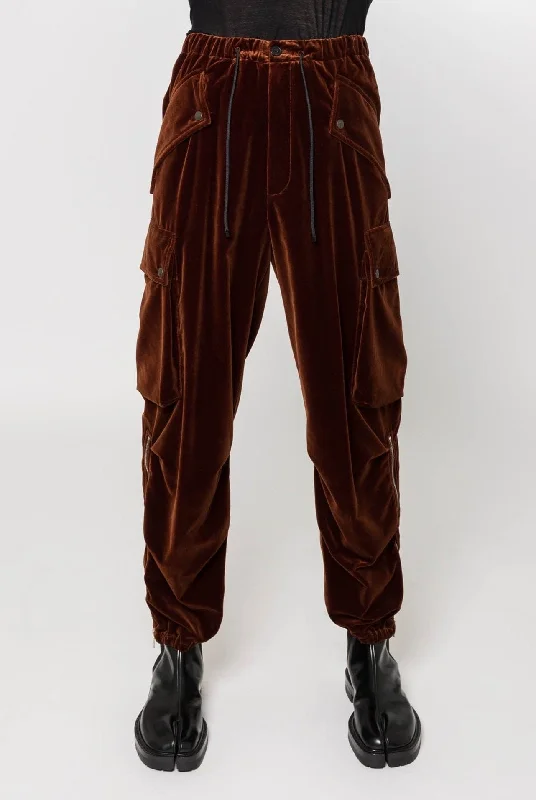 Tapered Jeans for Modern -Dries Van Noten Pentrig Velvet Pants