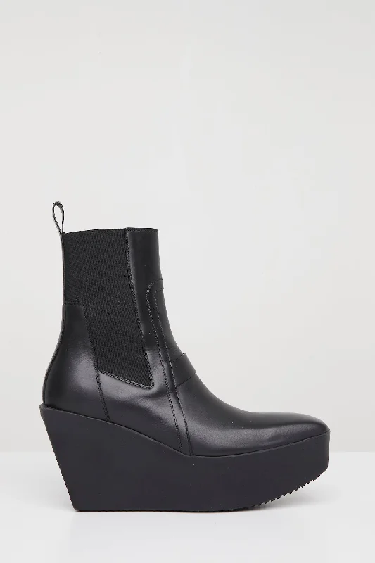 Flare Jeans for Retro Vibe -Rick Owens Sliver Platform Beatle in Black