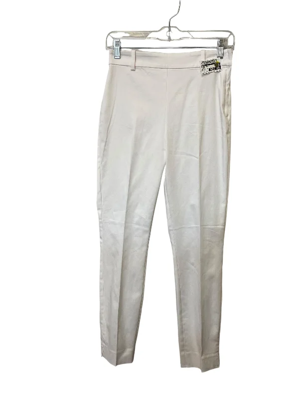 Relaxed cotton pants for breezy casual days -Pants Dress By H&m In White, Size: 4