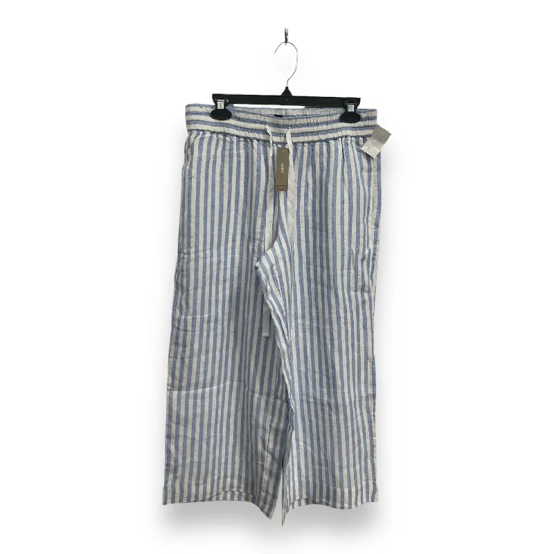 Quick-dry cargo pants for fishing trip practicality -Pants Linen By J. Crew In Striped Pattern, Size: M