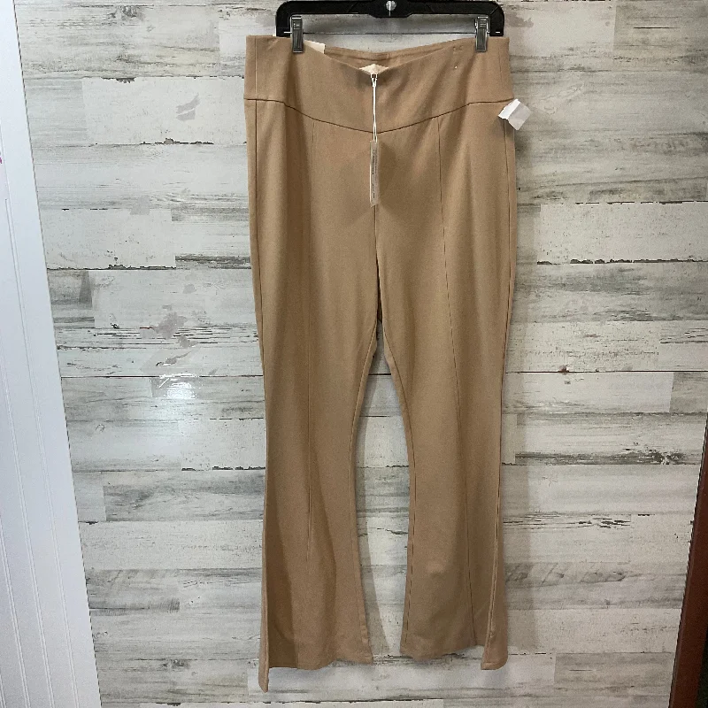 Designer leather pants for high-fashion nightwear -Pants Other By DEAR SCARLETT In Tan, Size: 1x