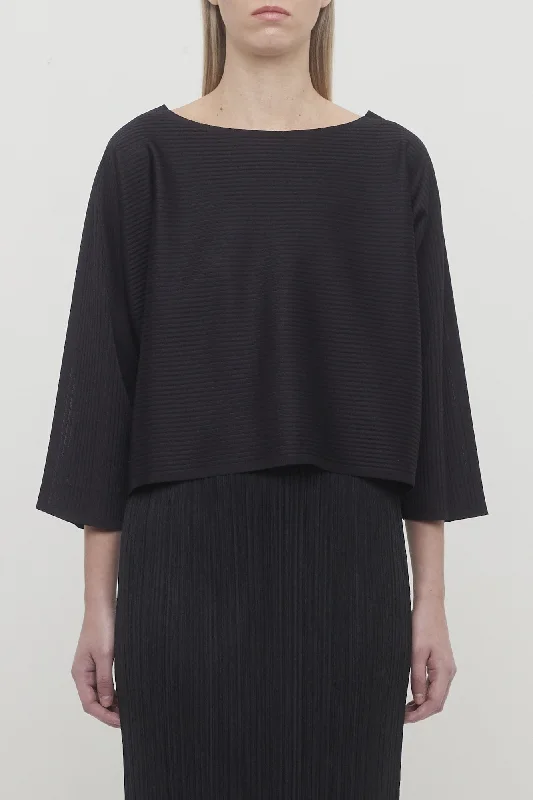 Birthday Jeans for Celebration -Pleats Please Issey Miyake A-POC Top in Black