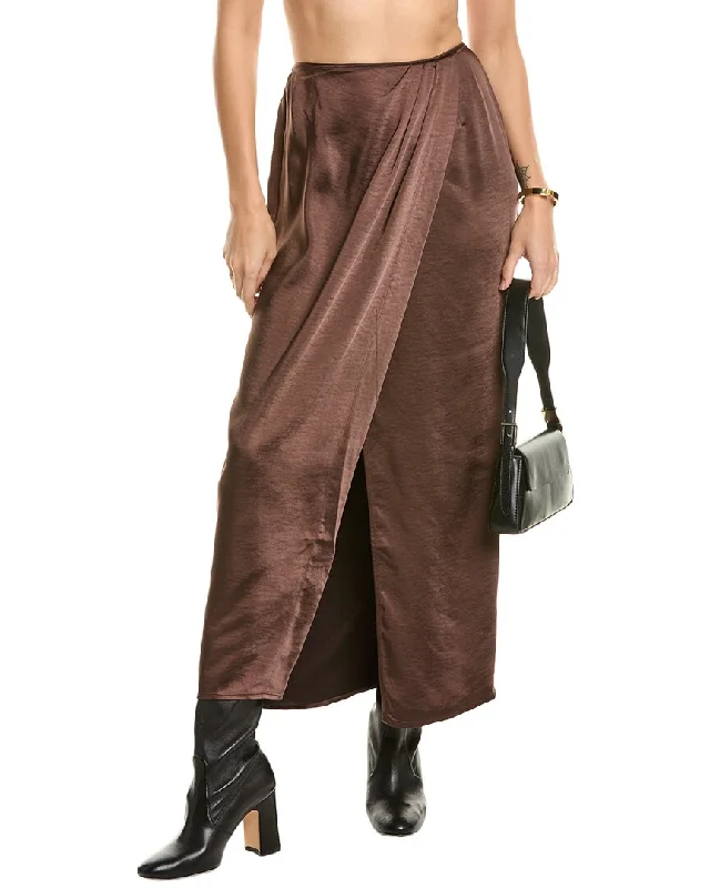 Long Skirts for Art Exhibitions -WeWoreWhat Drape Front Midi Skirt