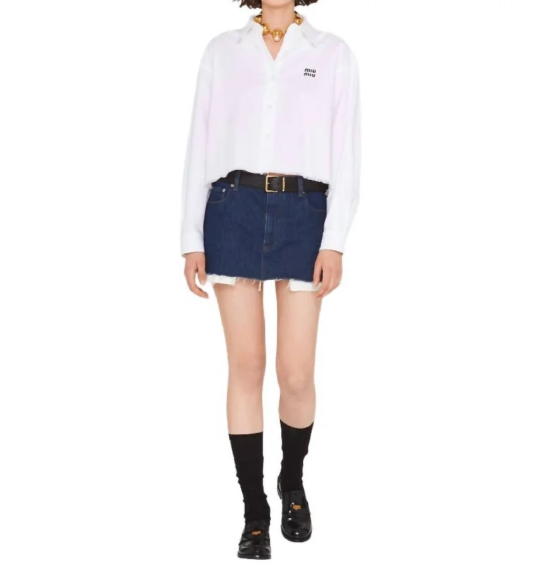 Short Skirts for Summer Days -Gonna Denim Mini-Skirt In Bleu