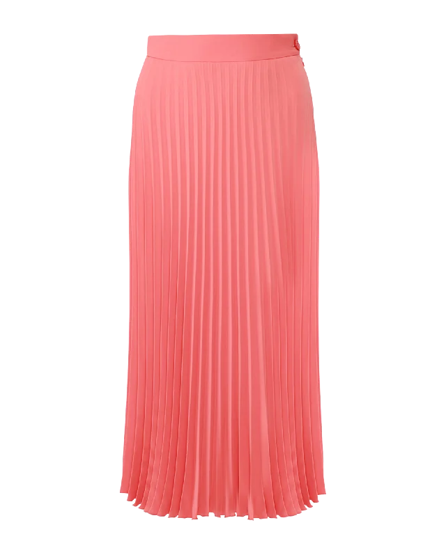 Durable cotton skirts for tough daily use -Pleat Midi Skirt