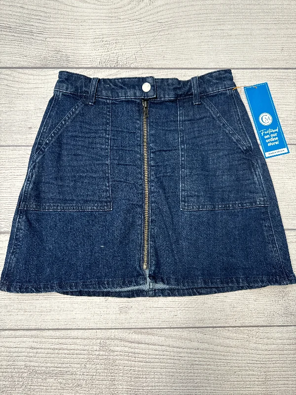 Lightweight skirts with airy fabric weave -Skirt Mini & Short By Madewell In Denim, Size: 2