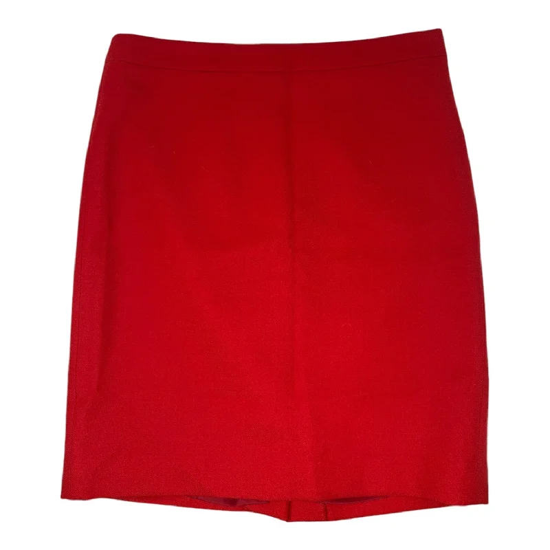 Wrap skirts for easy adjustable fit -Pencil Skirt Midi By J. Crew In Red, Size: 8