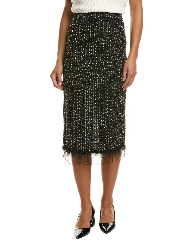 Floral Long Skirts for Romantic -HL Affair Tweed Midi Skirt