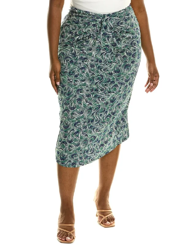 Nylon Long Skirts for Stretch -Cinq à Sept Swirl Vallory Skirt