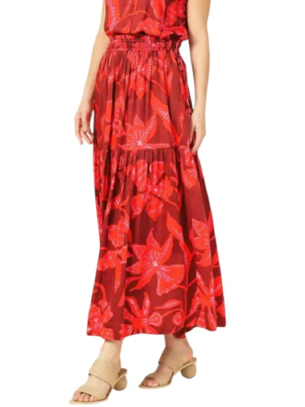 Long Skirts for Prom Night -Rosalita Skirt In Lia Macaw