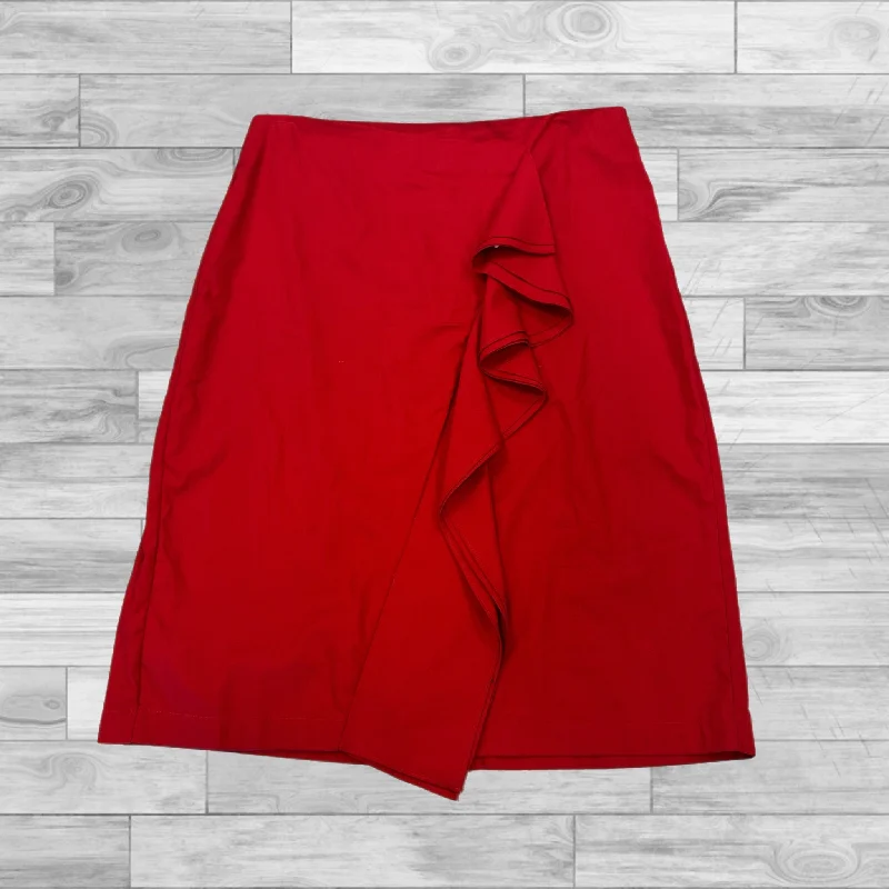 Trendy skirts with modern cutout designs -Skirt Midi By Who What Wear In Red, Size: 12