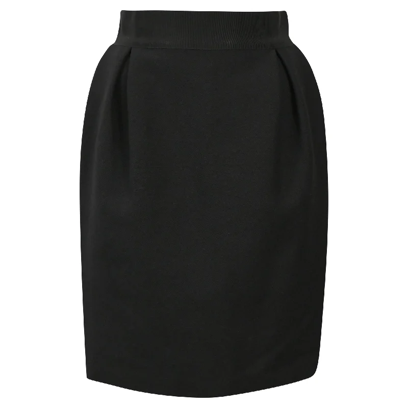 Spandex Short Skirts for Fit -Giambattista Valli Mini Pencil Skirt in Black Wool