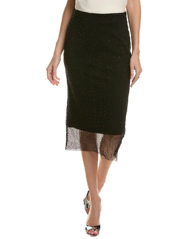 Black Long Skirts for Versatile -Anne Klein Slim Midi Skirt