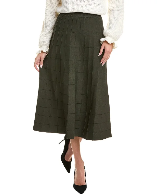 Retro Long Skirts for Throwback -YAL New York Box Design A-Line Skirt