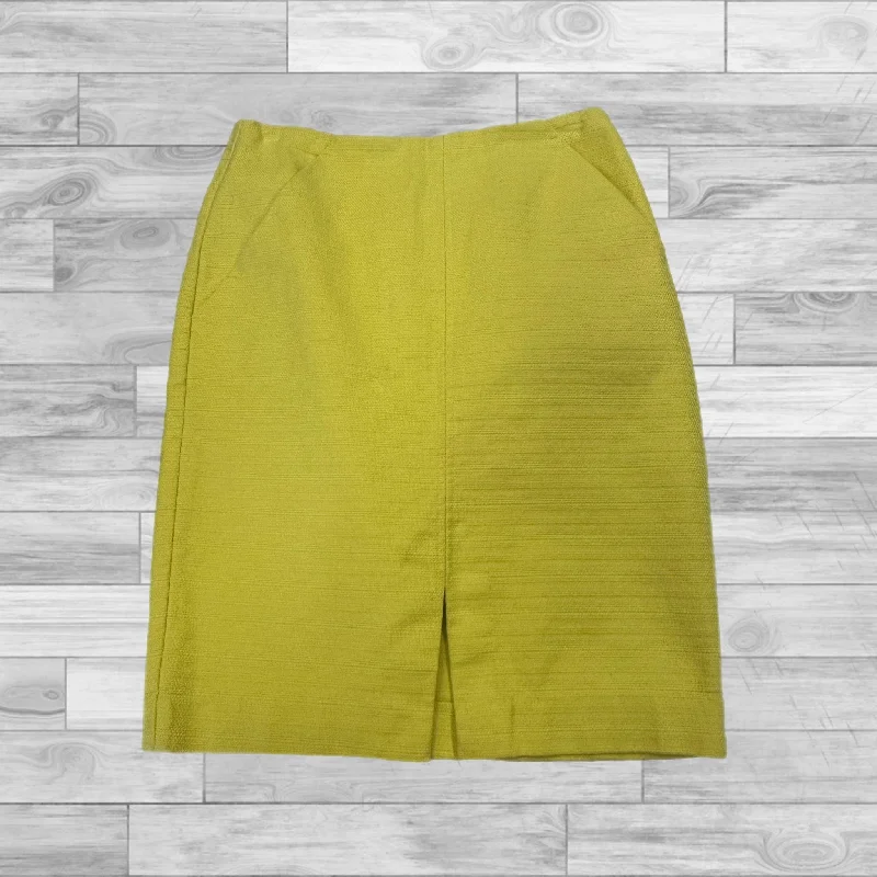 Vintage denim skirts for nostalgic charm -Skirt Mini & Short By Loft In Yellow, Size: 2