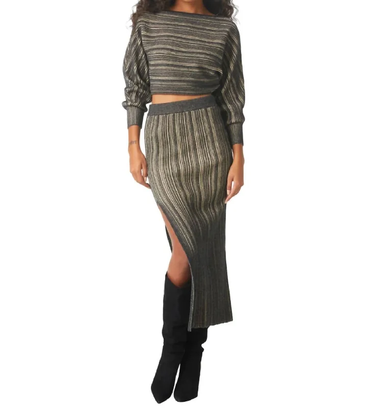 Bohemian Long Skirts with Tassels -Gloria Skirt In Black/taupe