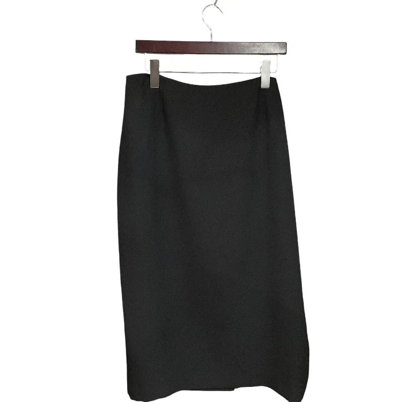 Lightweight cotton skirts for summer ease -Skirt Midi By Jones Wear In Black, Size: L