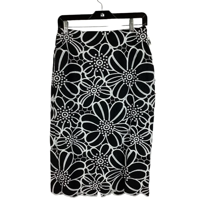 Casual skirts for effortless everyday wear -Skirt Midi By Maeve In Black & White, Size: 6