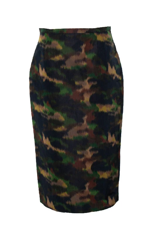 Bohemian Long Skirts with Tassels -camouflage printed midi skirt