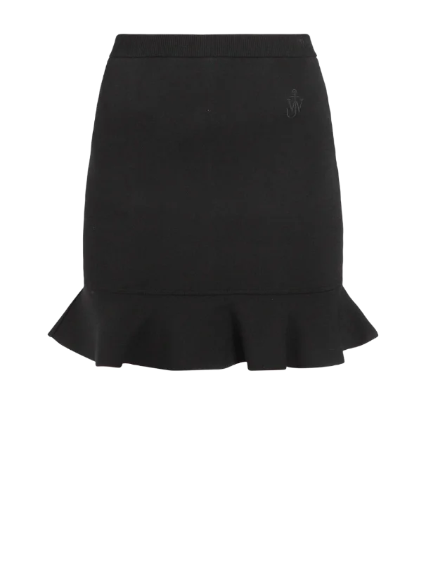 Wrap skirts for adjustable stylish fit -Ruffled Hem Mini Skirt