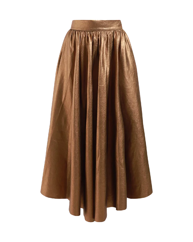 A-line midi skirts for balanced style -Genti Skirt