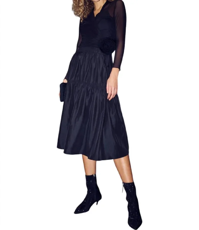 Long Skirts for Business Meeting -Vian Skirt In Black