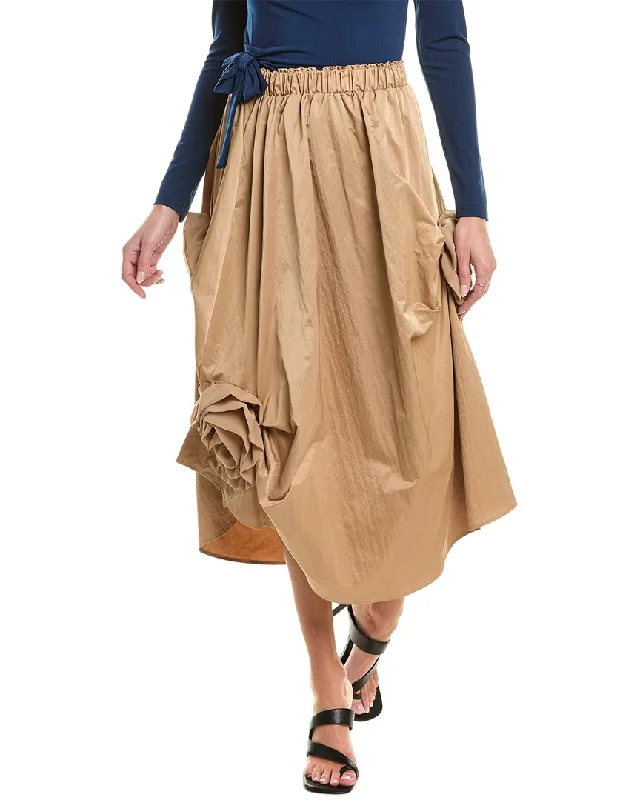 Maximalist Long Skirts for Bling -Gracia Rose Applique Skirt