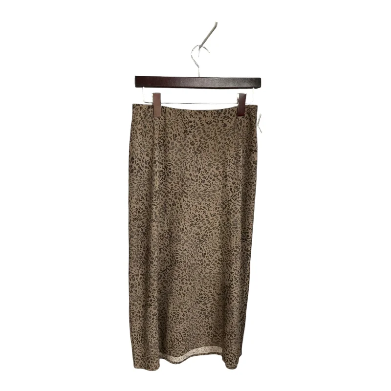 Luxury skirts with shimmering sequin details -Skirt Midi By A New Day In Animal Print, Size: S