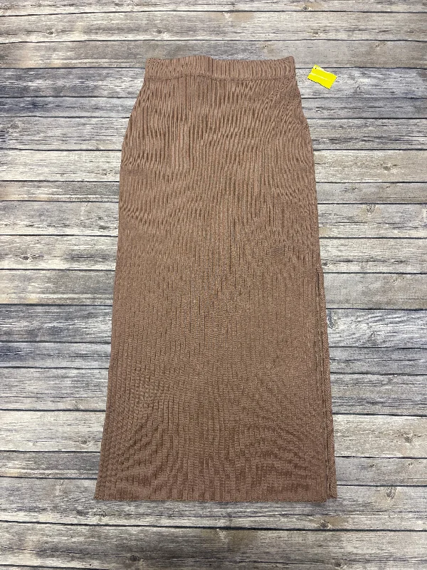 Lightweight cotton skirts for summer ease -Skirt Maxi By Cmf In Brown, Size: M