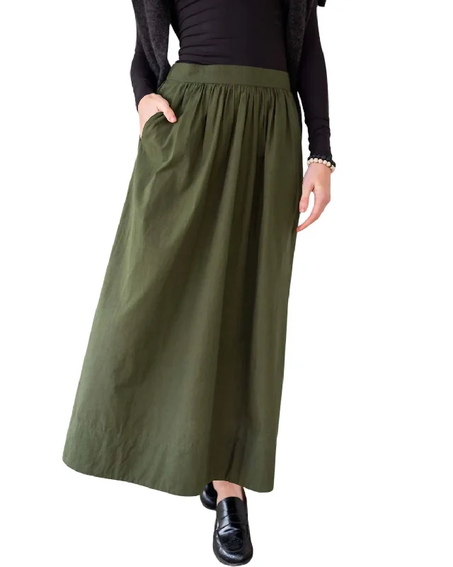 Maxi Long Skirts for Elegance -Voyageur Sonnet Maxi Skirt In Hazel