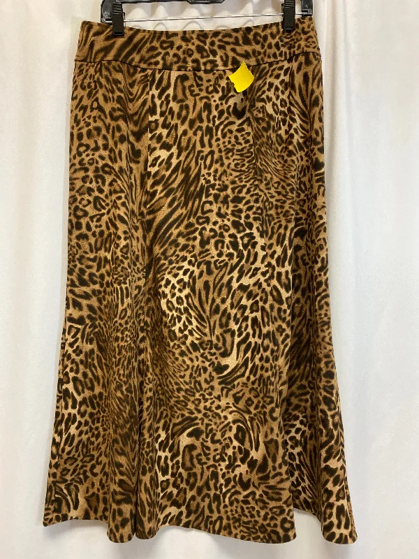 Affordable skirts with trendy slit details -Skirt Maxi By Cato In Animal Print, Size: 8