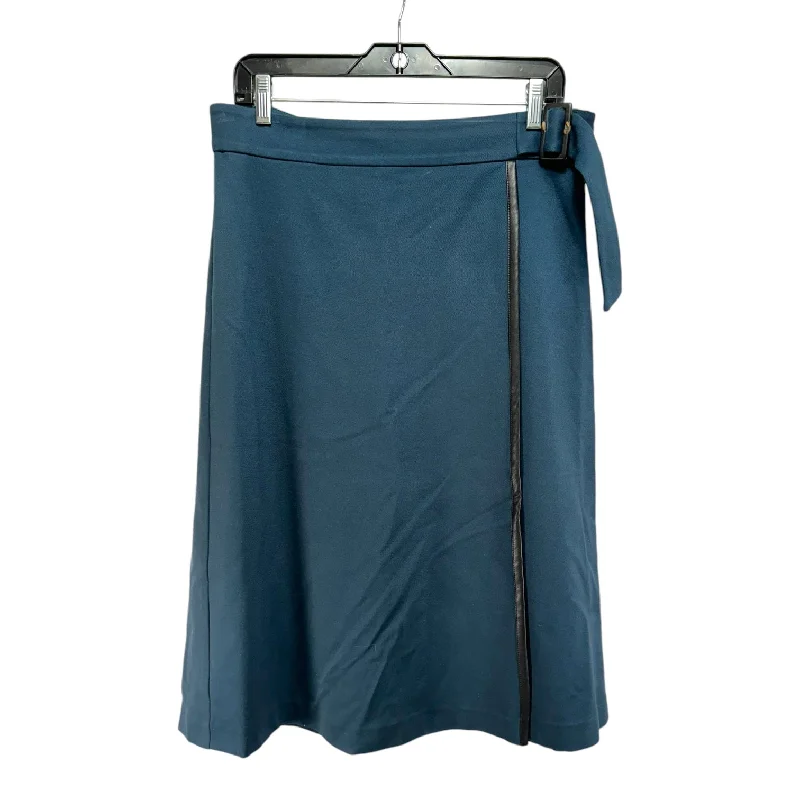 Classic black pencil skirts for office chic -Belted Wrap Skirt Midi By Ann Taylor In Teal, Size: 10