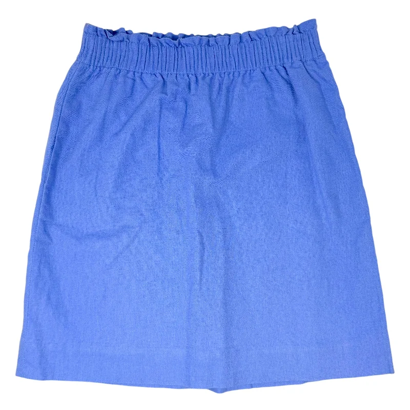 Trendy leather skirts for edgy modern looks -Sidewalk Linen Blend Paperbag Skirt By J. Crew In Blue, Size: 0